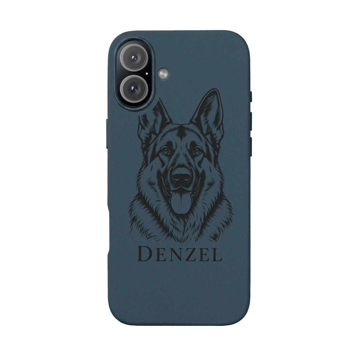Funda de Celular de Cuero Grabada — Retrato de tu Mascota