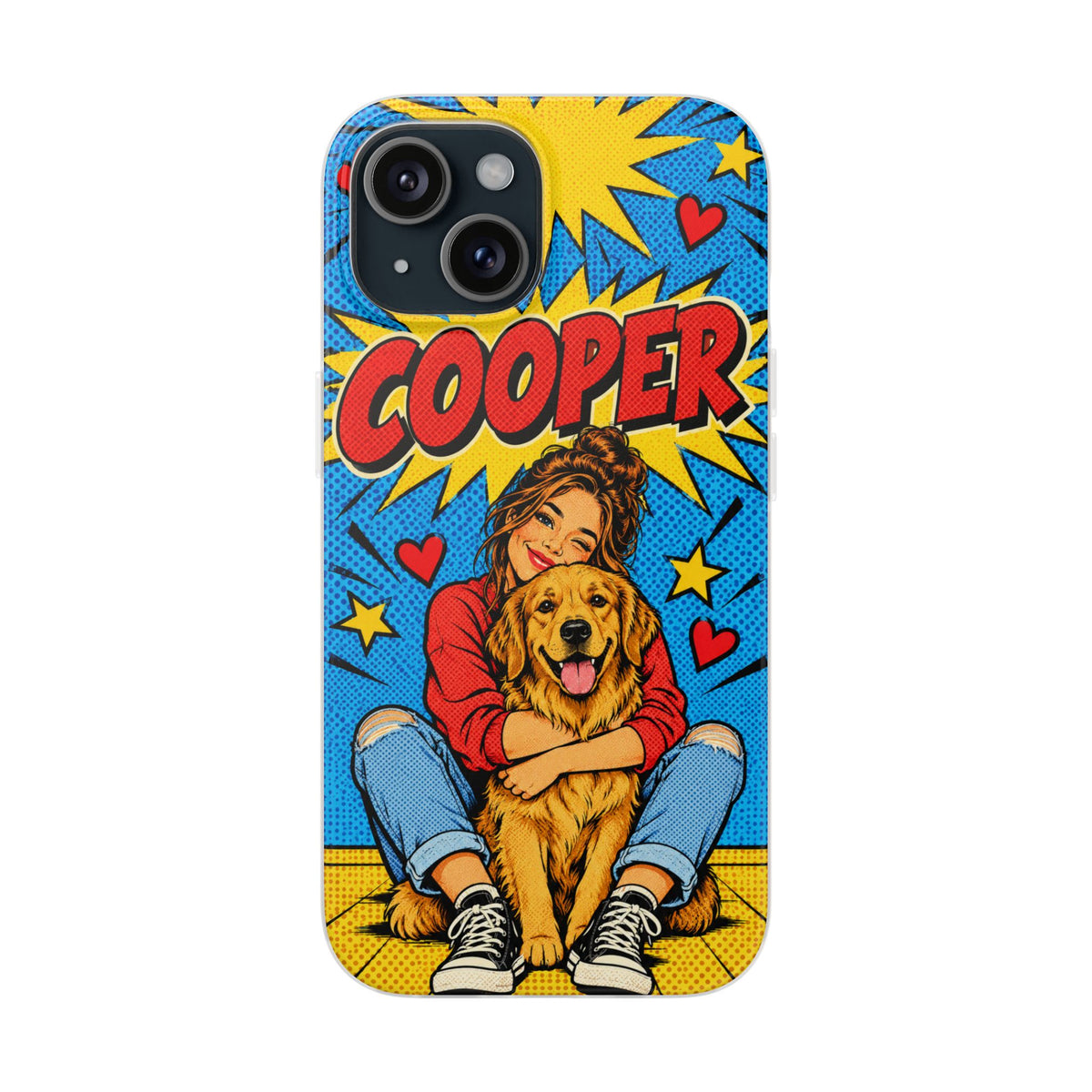 Funda de Celular Transparente Personalizada con tu Mascota — Foto Real o Diseño Ilustrado