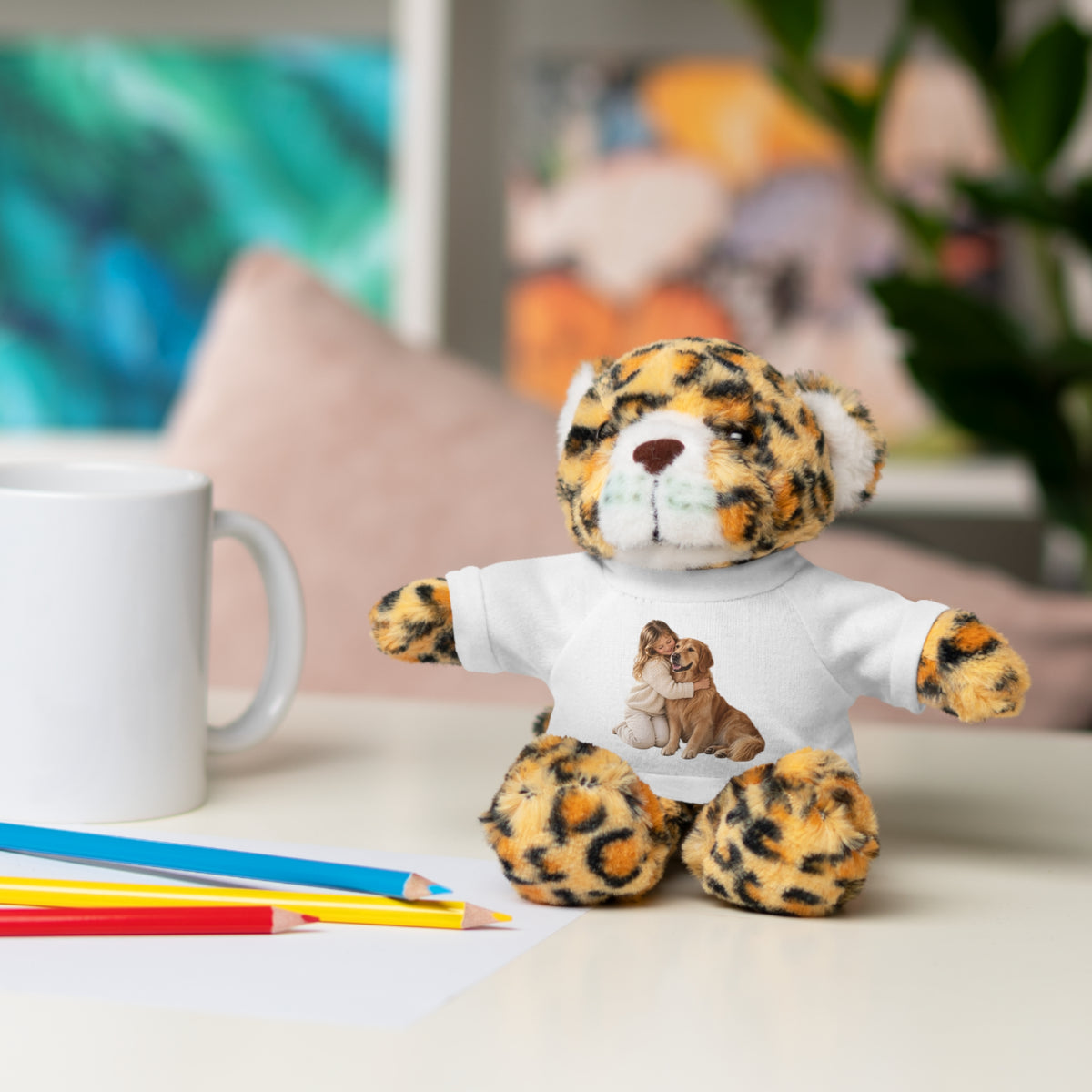 Peluche con Camiseta Personalizada — Foto de tu Mascota