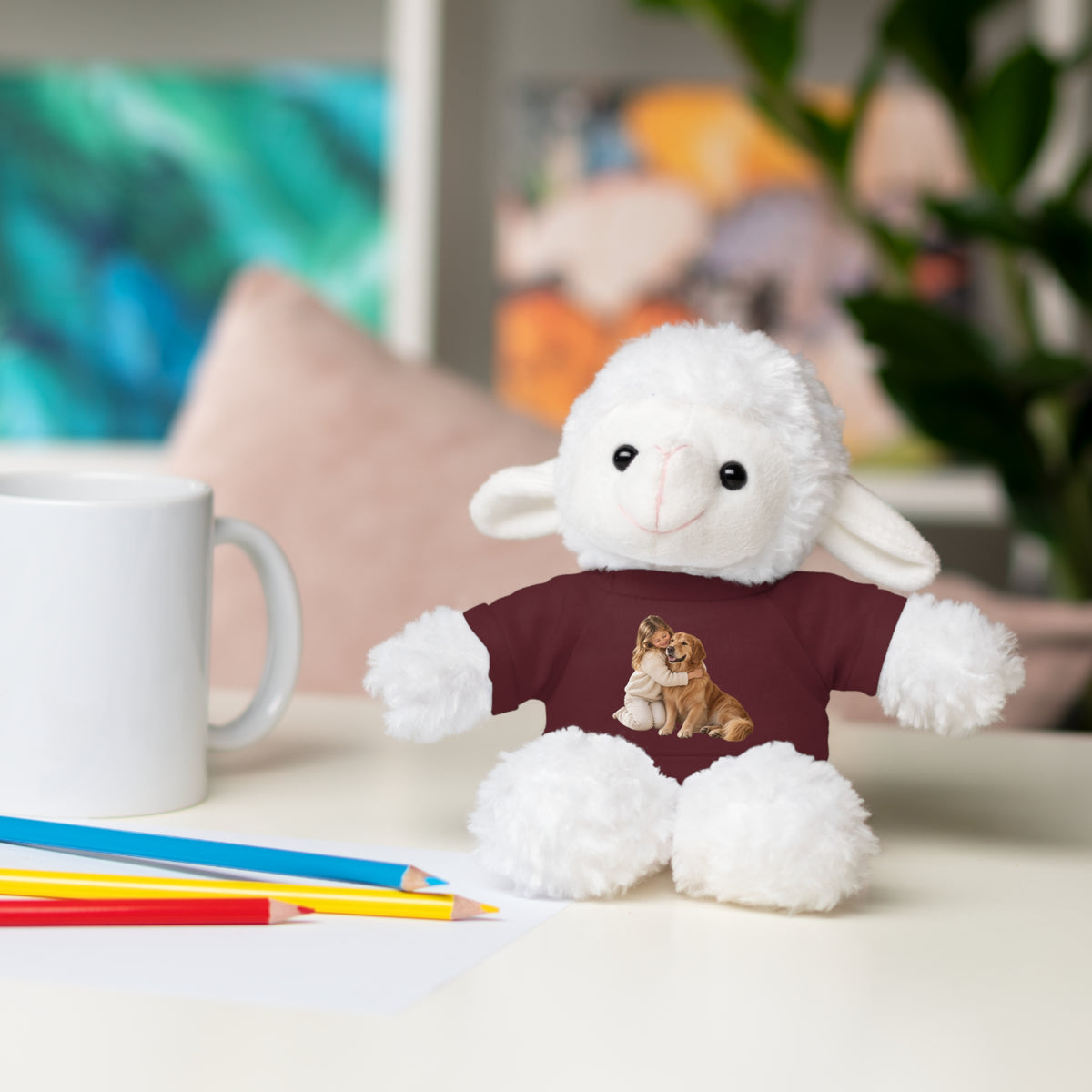 Peluche con Camiseta Personalizada — Foto de tu Mascota
