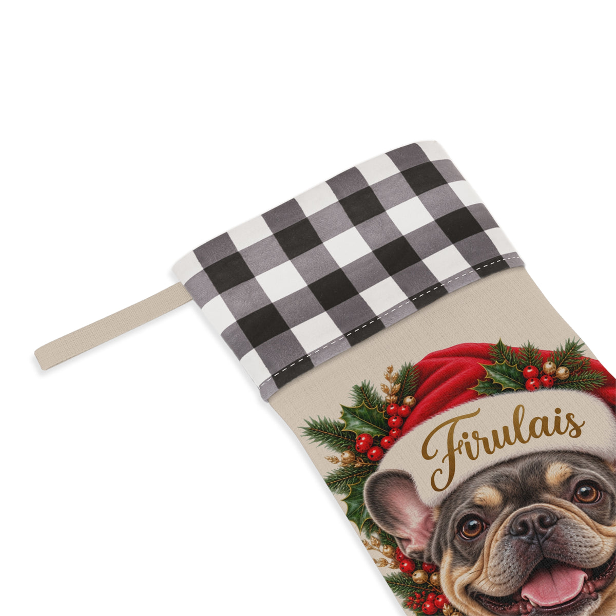 Bota Navideña Personalizada con Foto de tu Mascota