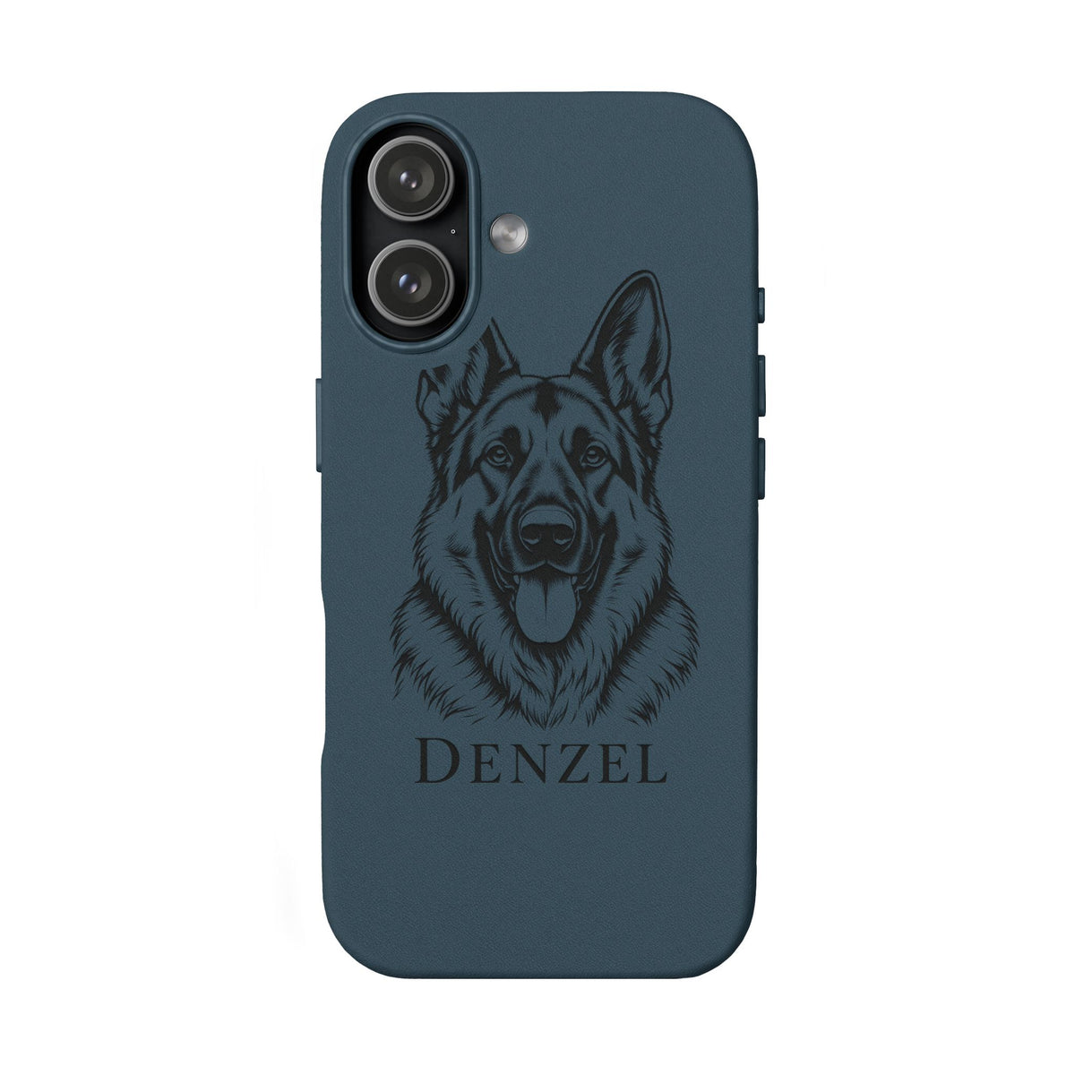 Funda de Celular de Cuero Grabada — Retrato de tu Mascota