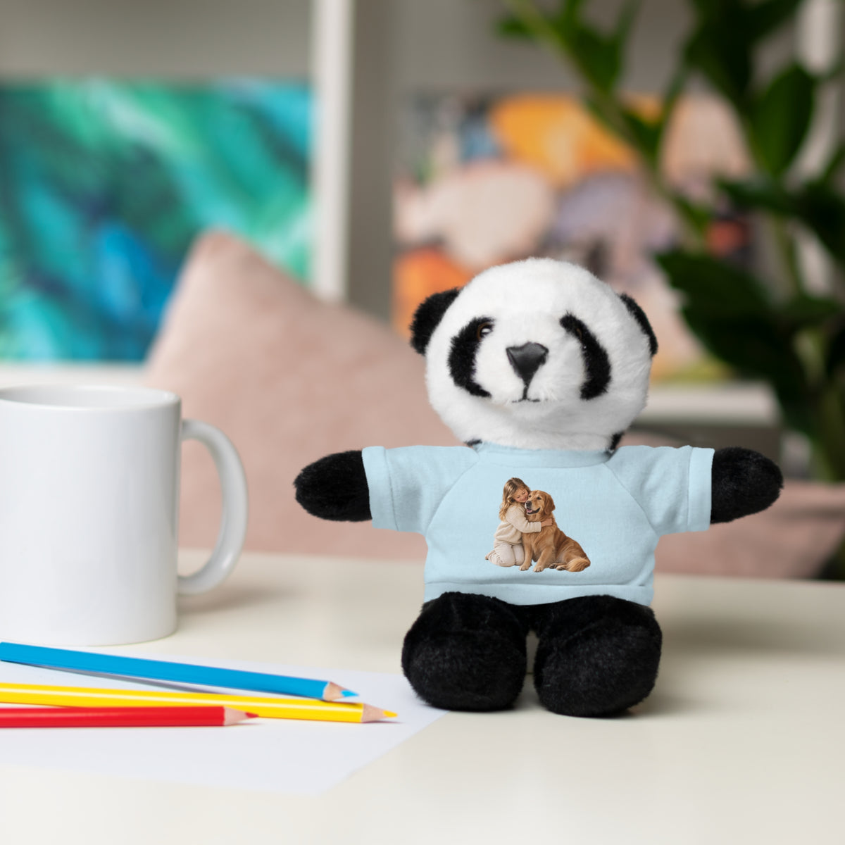 Peluche con Camiseta Personalizada — Foto de tu Mascota
