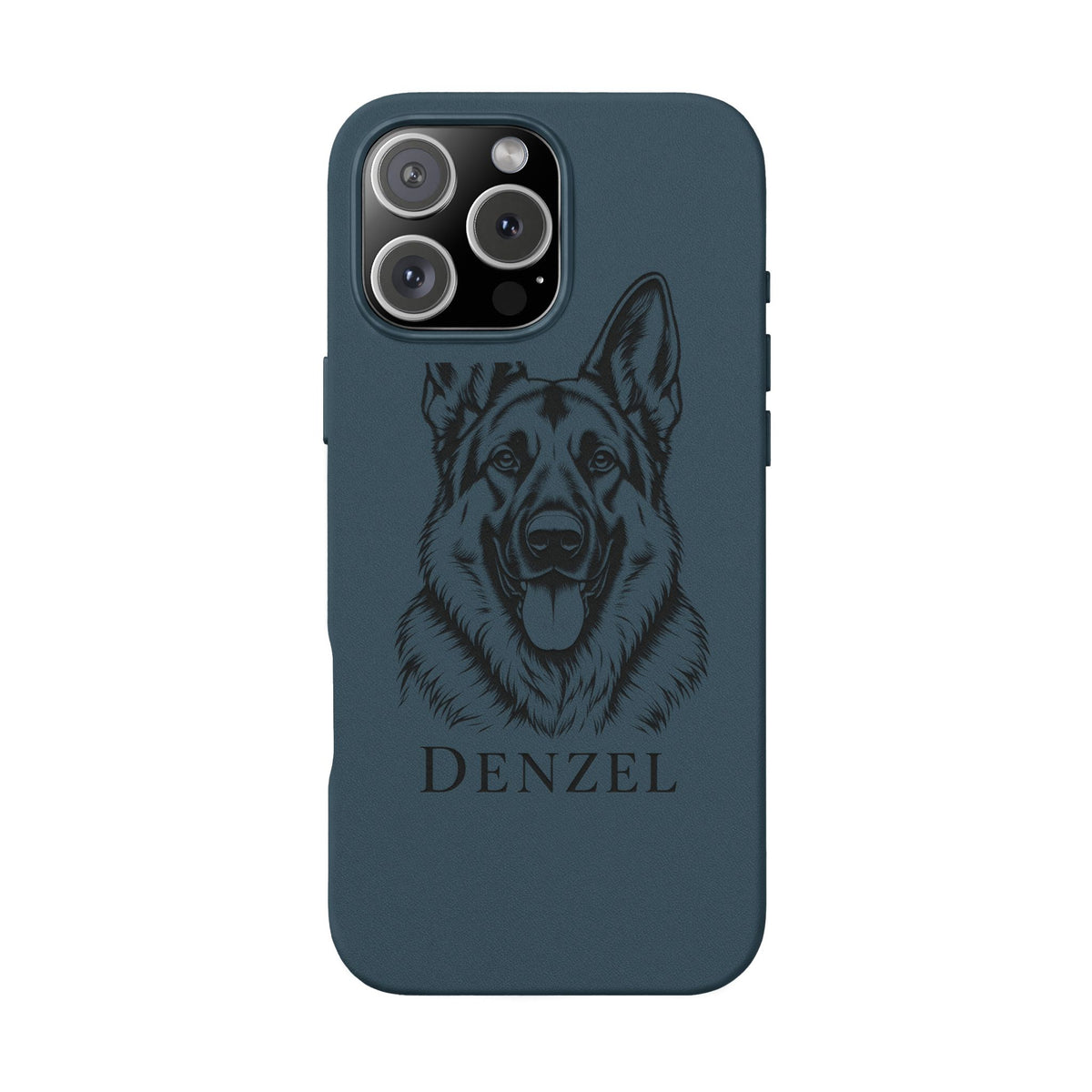 Funda de Celular de Cuero Grabada — Retrato de tu Mascota