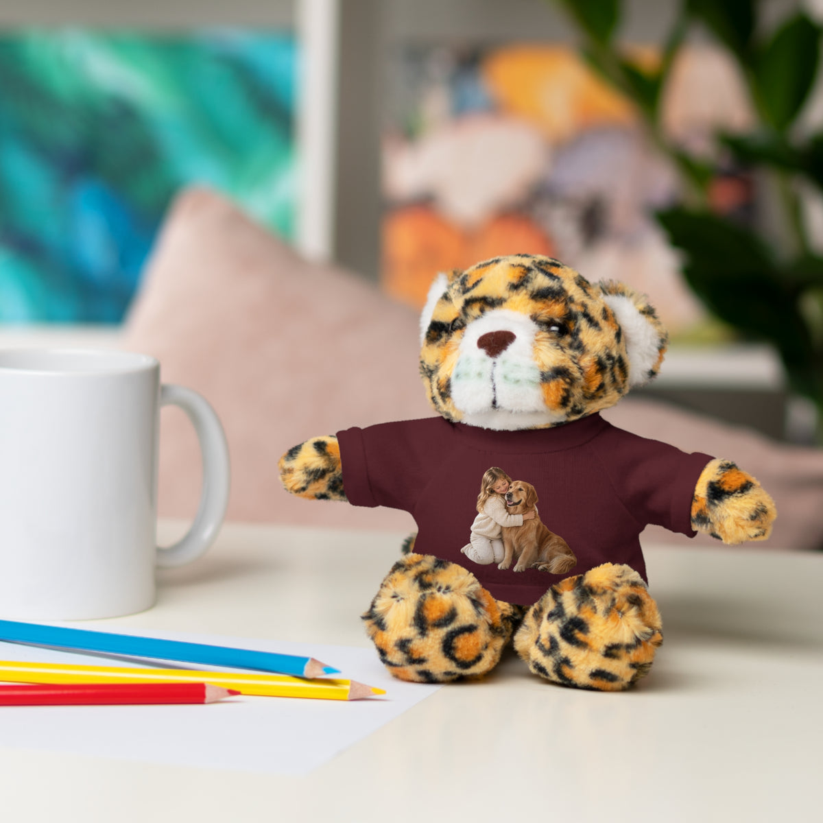 Peluche con Camiseta Personalizada — Foto de tu Mascota