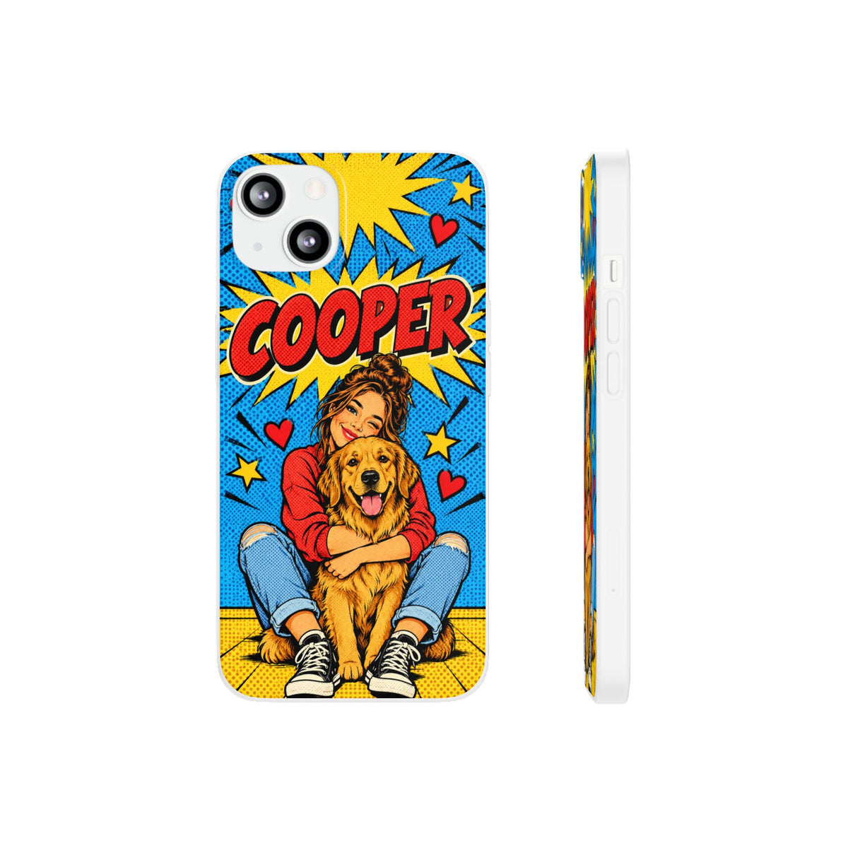 Funda de Celular Transparente Personalizada con tu Mascota — Foto Real o Diseño Ilustrado