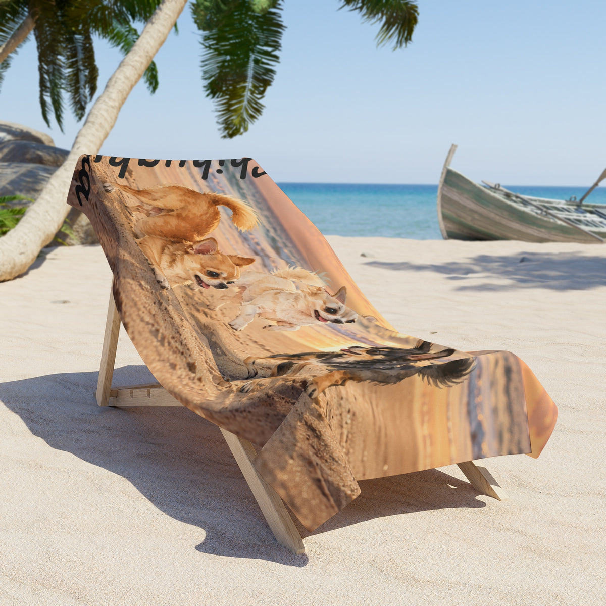 Toalla de Playa Personalizada con Foto de tu Mascota — Foto Real o Diseño Ilustrado
