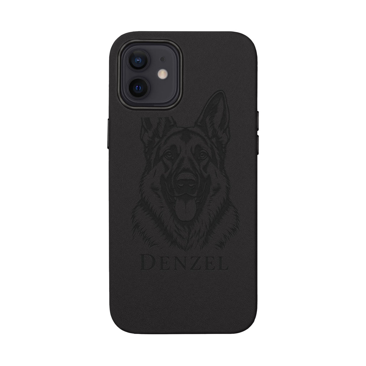 Funda de Celular de Cuero Grabada — Retrato de tu Mascota
