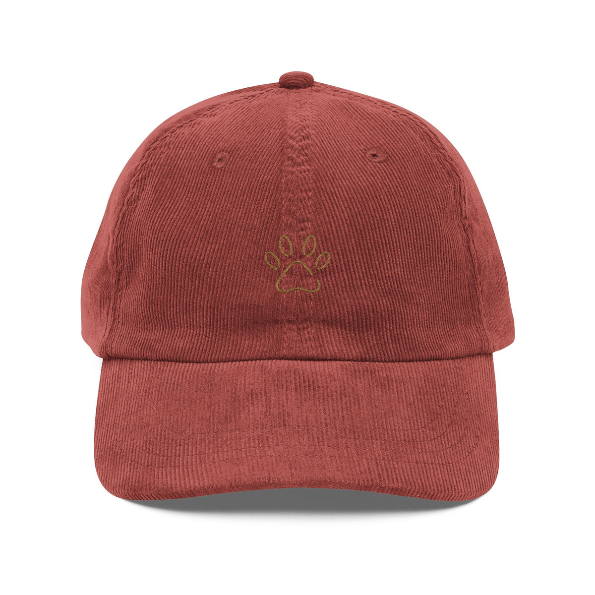 Gorra de Pana Bordada Ivory Paw Studio — con Silueta y Nombre de tu Mascota