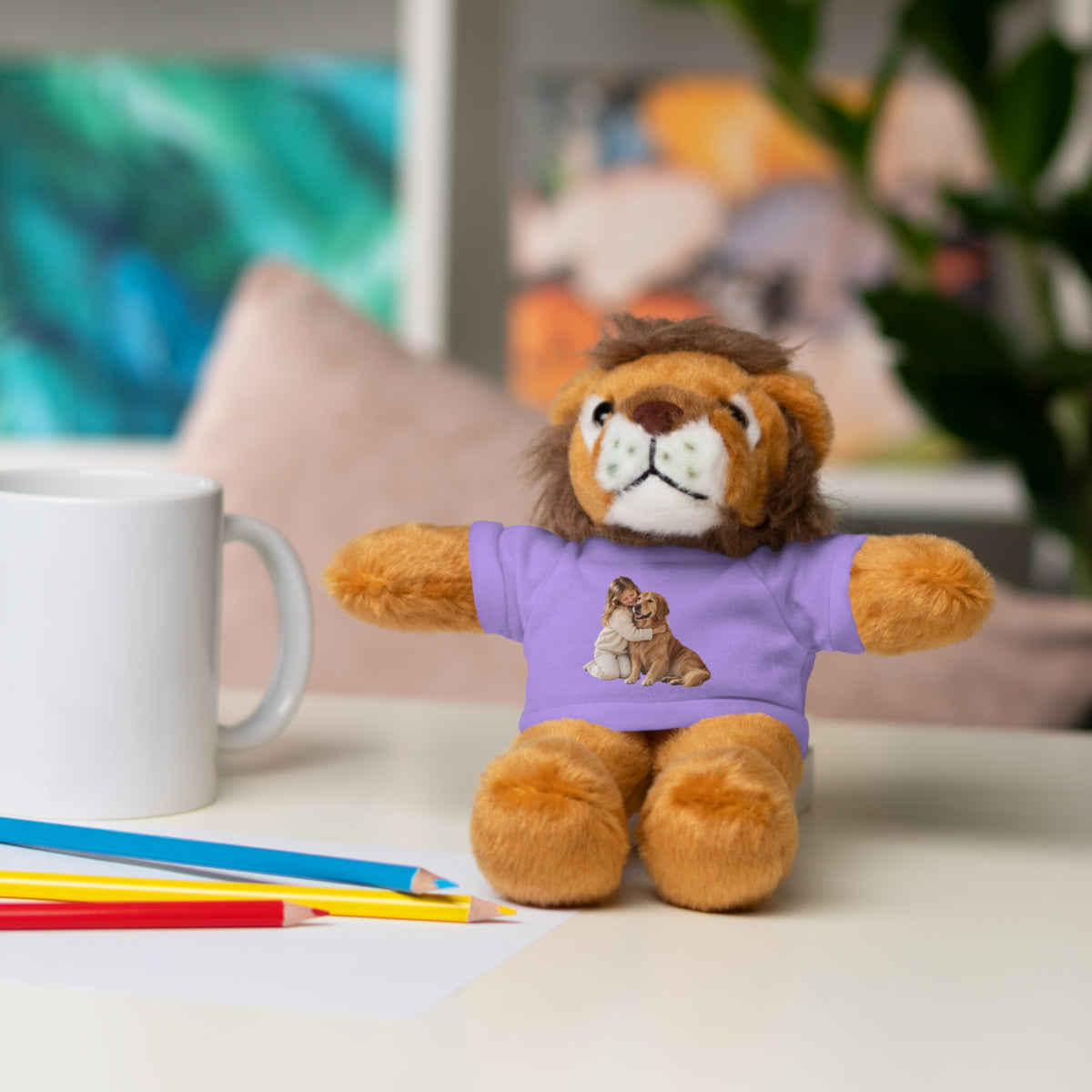Peluche con Camiseta Personalizada — Foto de tu Mascota