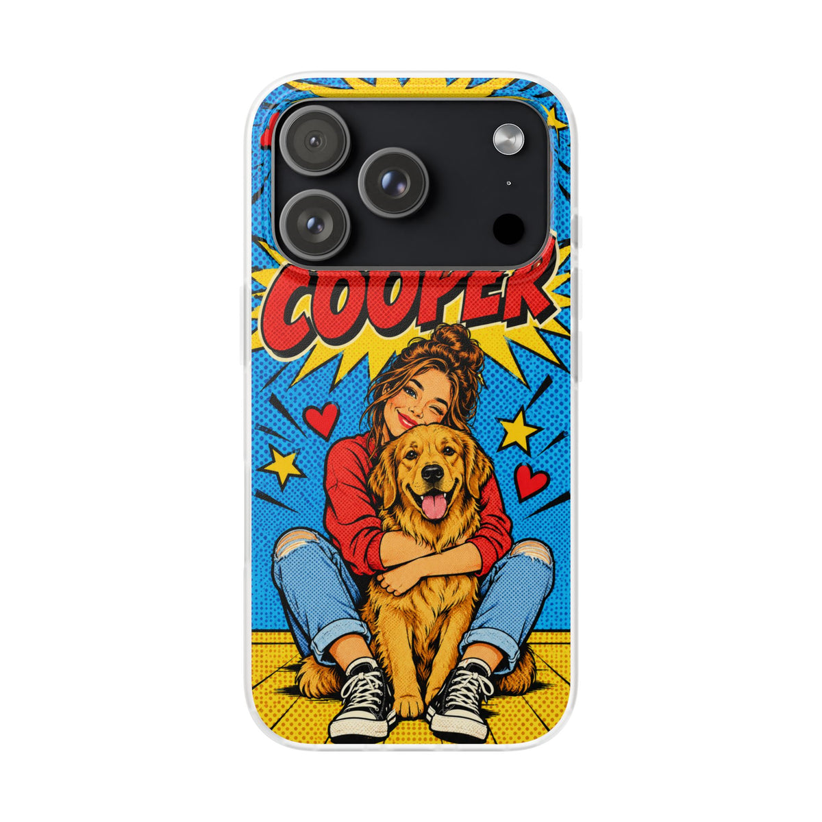 Funda de Celular Transparente Personalizada con tu Mascota — Foto Real o Diseño Ilustrado