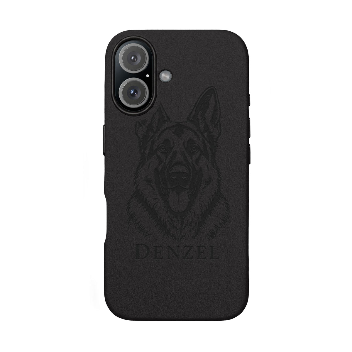 Funda de Celular de Cuero Grabada — Retrato de tu Mascota