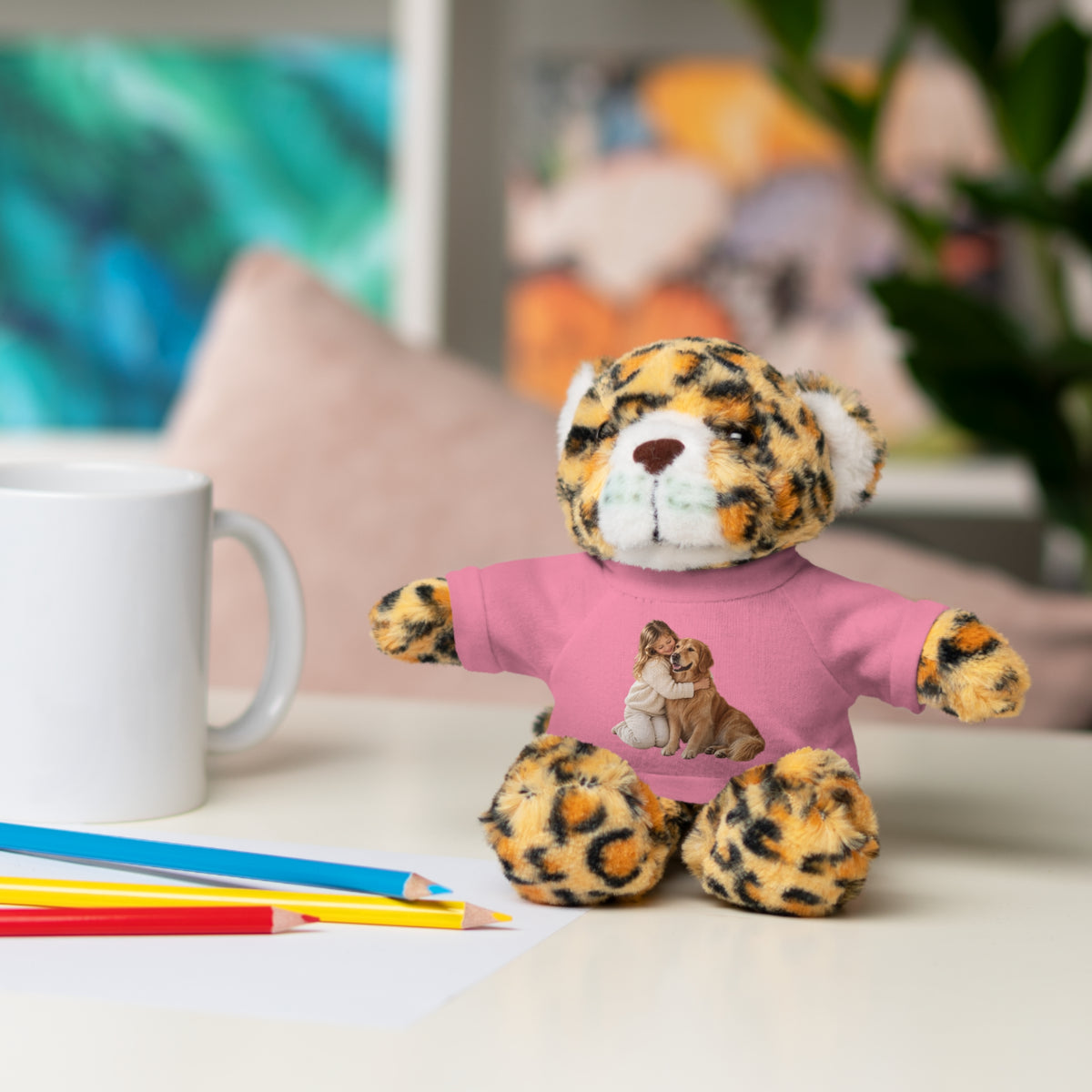 Peluche con Camiseta Personalizada — Foto de tu Mascota