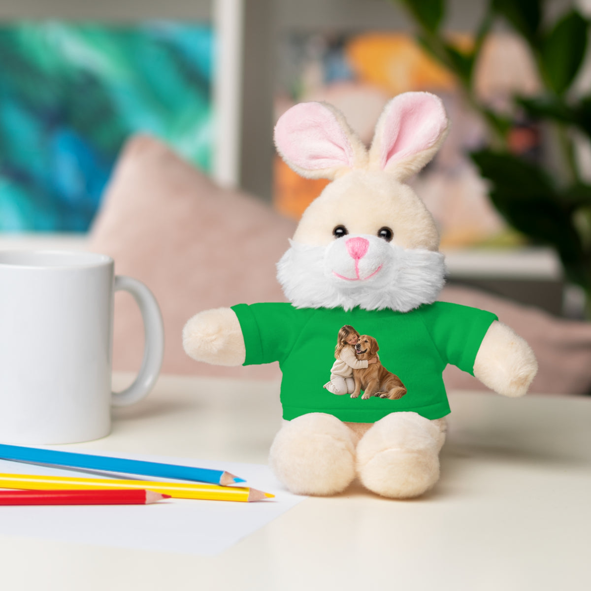 Peluche con Camiseta Personalizada — Foto de tu Mascota