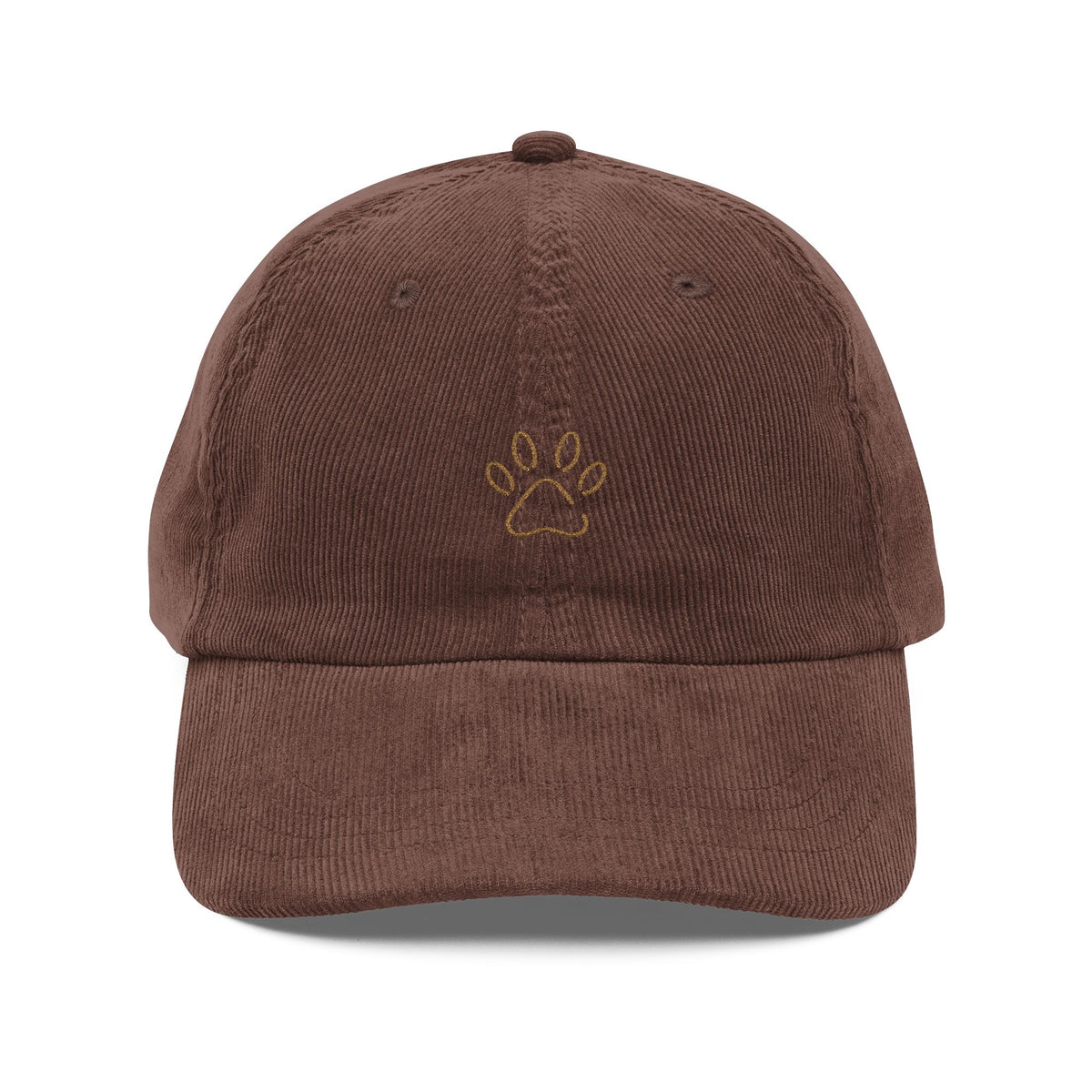 Gorra de Pana Bordada Ivory Paw Studio — con Silueta y Nombre de tu Mascota