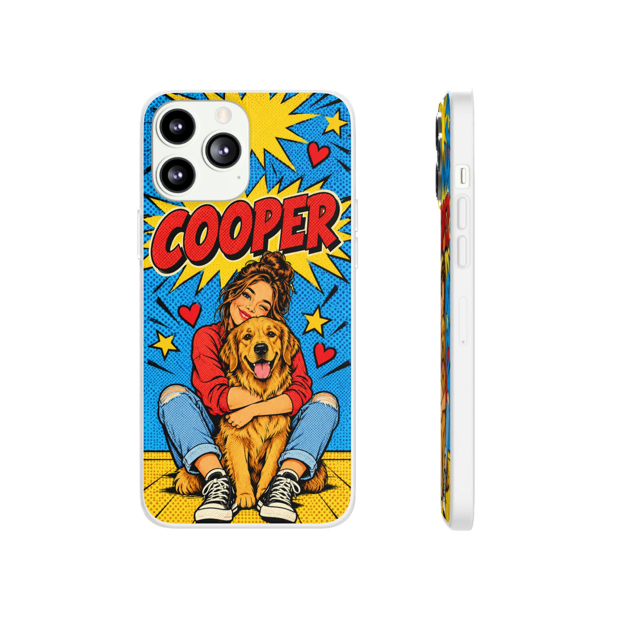 Funda de Celular Transparente Personalizada con tu Mascota — Foto Real o Diseño Ilustrado