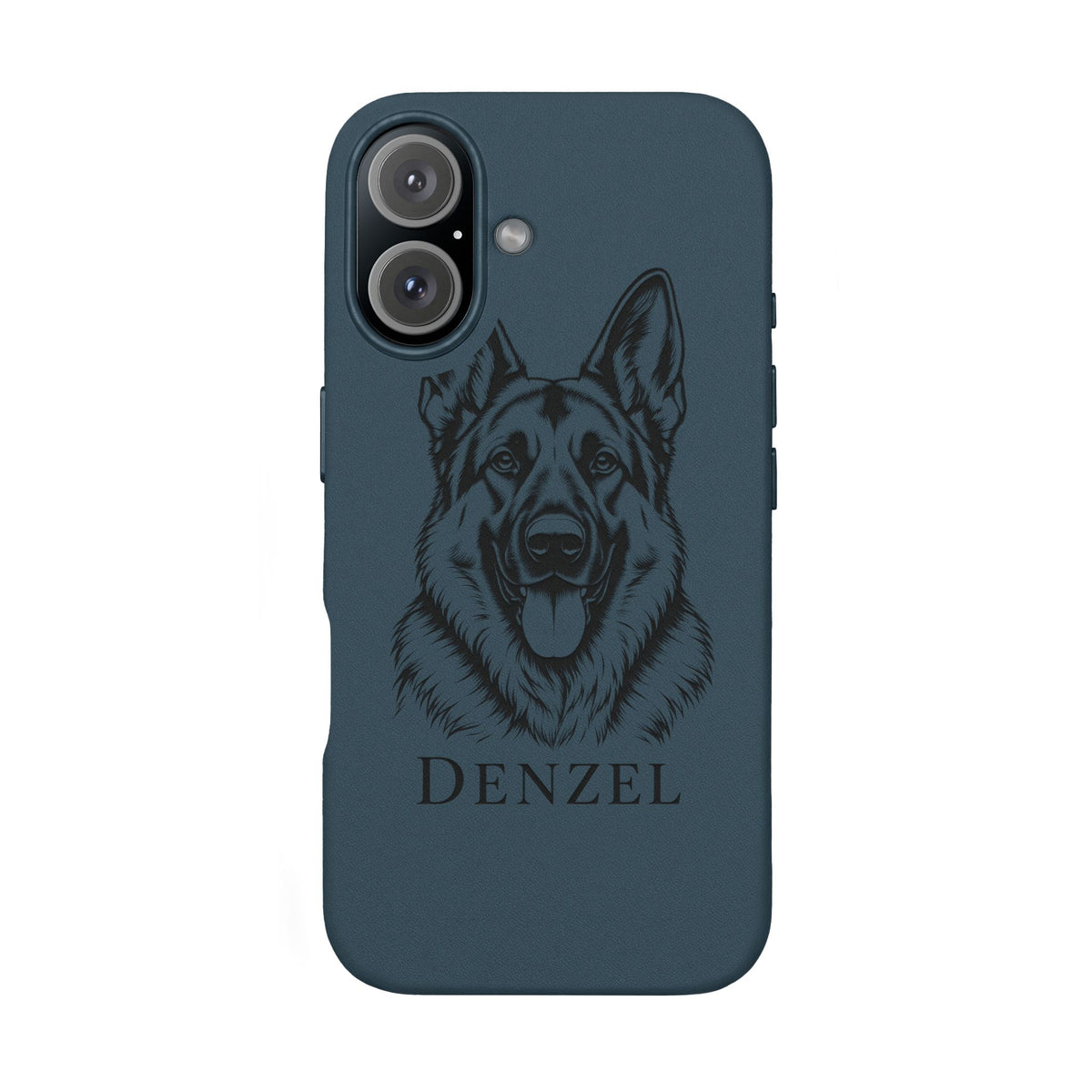 Funda de Celular de Cuero Grabada — Retrato de tu Mascota