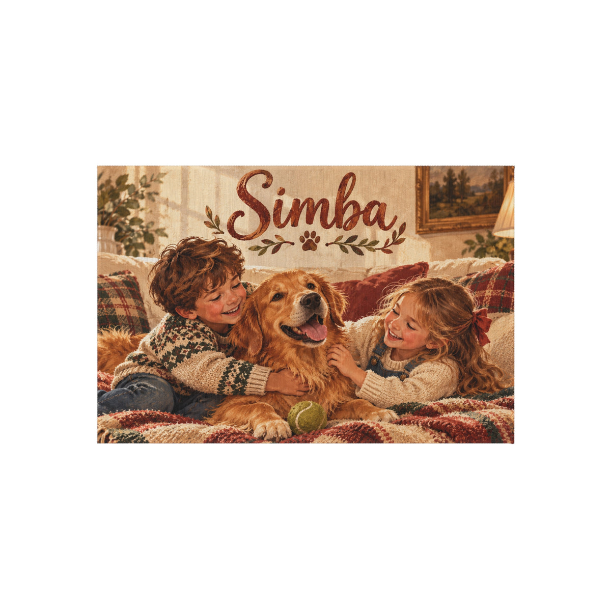 Tapete Decorativo Personalizado para Interiores y Exteriores — con el Nombre de tu Mascota
