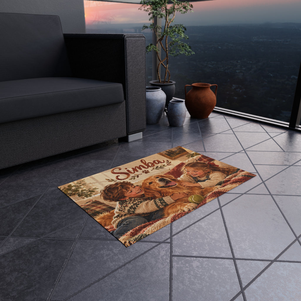 Tapete Decorativo Personalizado para Interiores y Exteriores — con el Nombre de tu Mascota
