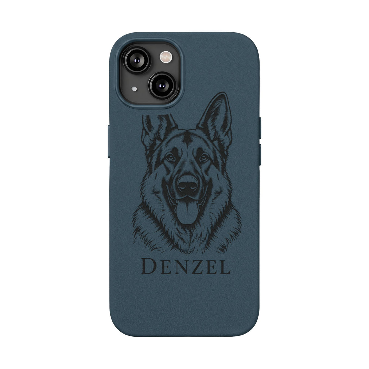 Funda de Celular de Cuero Grabada — Retrato de tu Mascota
