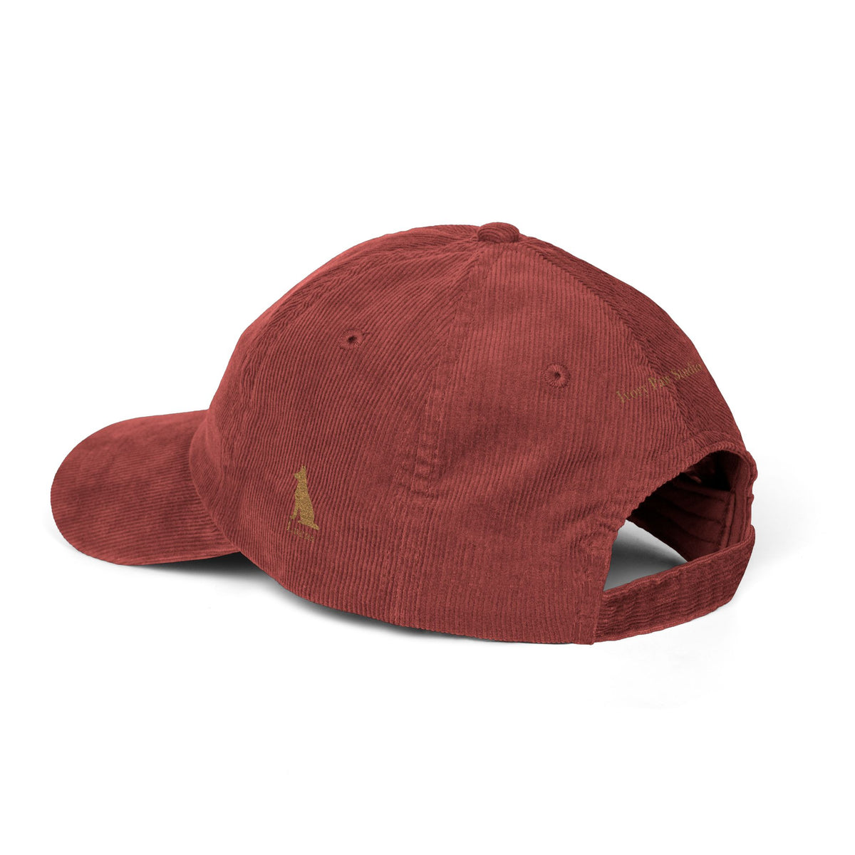Gorra de Pana Bordada Ivory Paw Studio — con Silueta y Nombre de tu Mascota