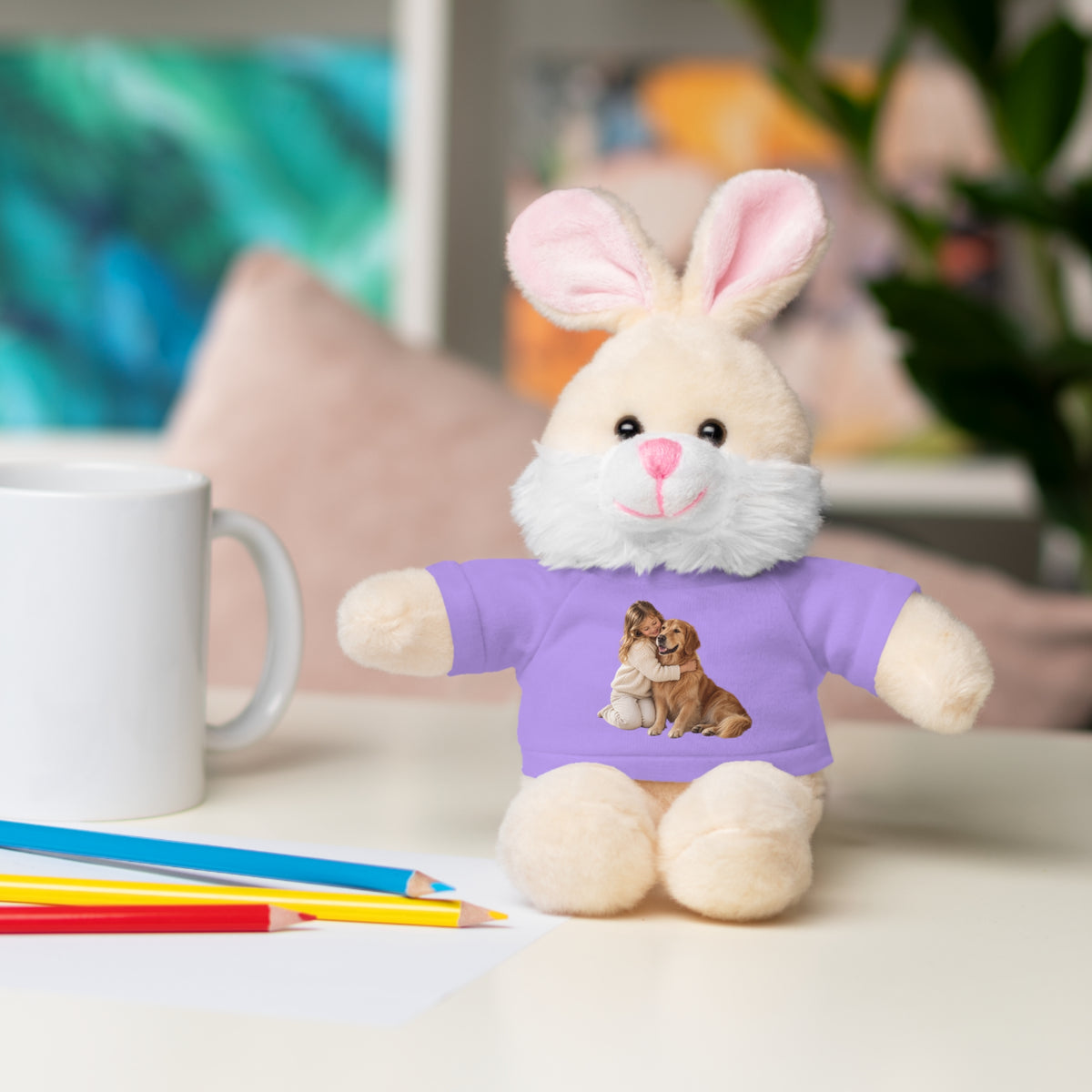 Peluche con Camiseta Personalizada — Foto de tu Mascota