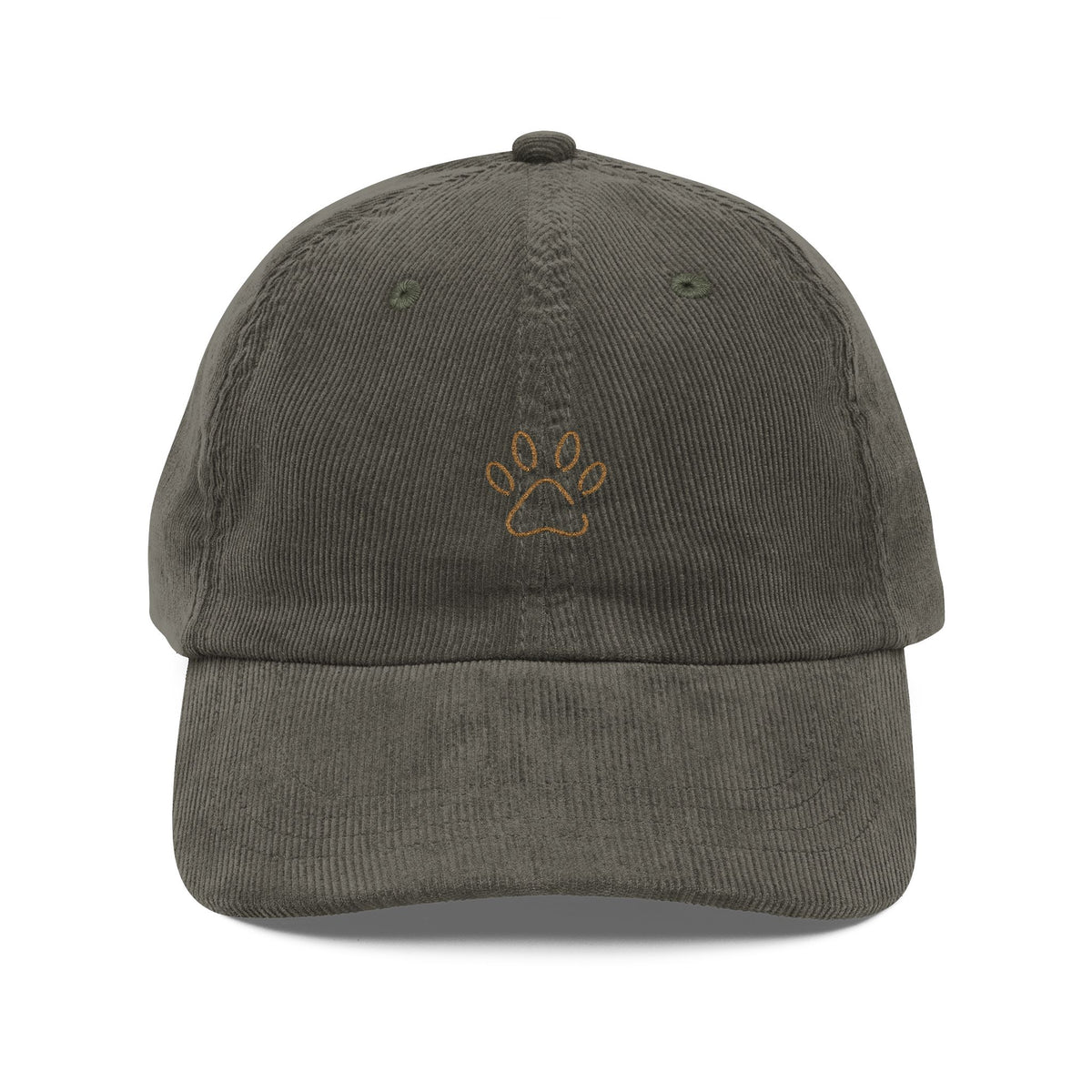 Gorra de Pana Bordada Ivory Paw Studio — con Silueta y Nombre de tu Mascota