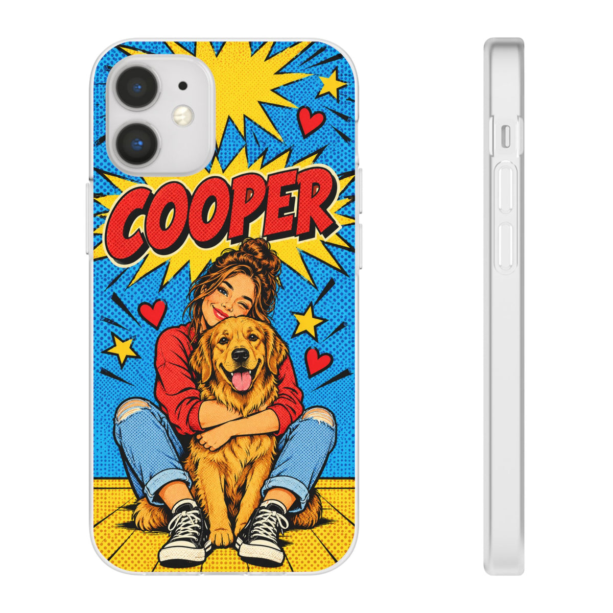 Funda de Celular Transparente Personalizada con tu Mascota — Foto Real o Diseño Ilustrado