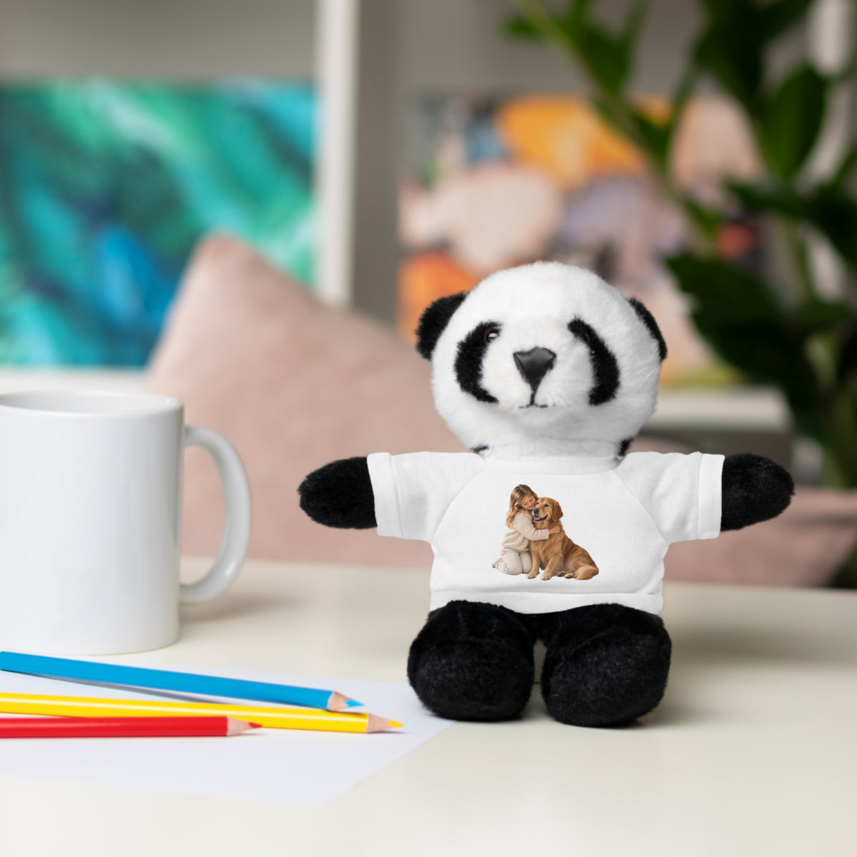 Peluche con Camiseta Personalizada — Foto de tu Mascota
