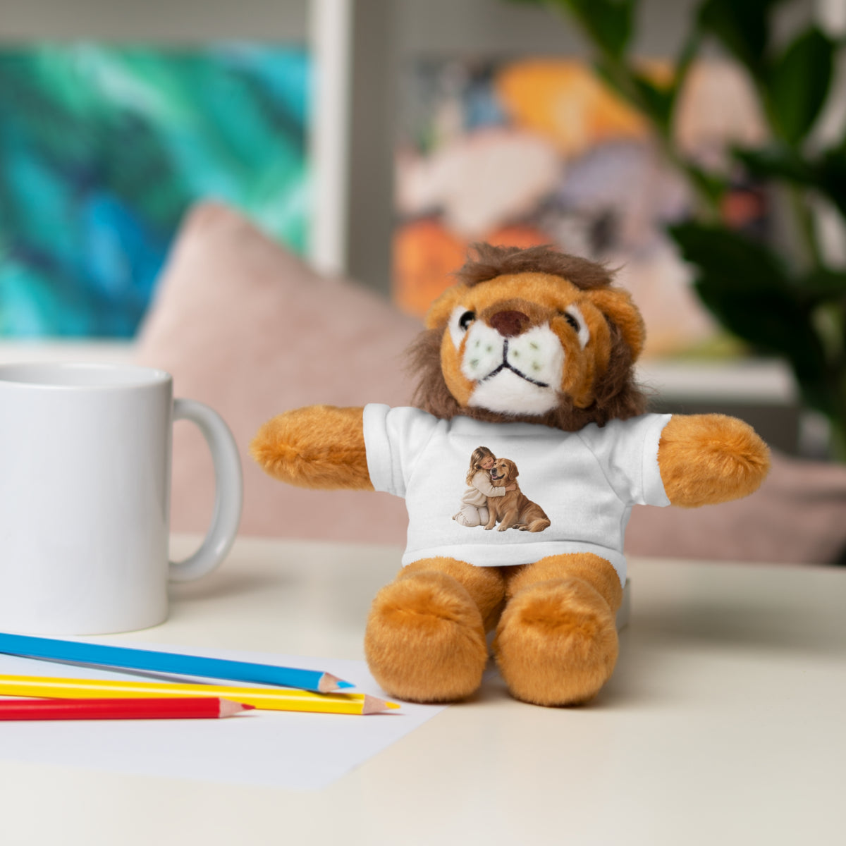 Peluche con Camiseta Personalizada — Foto de tu Mascota