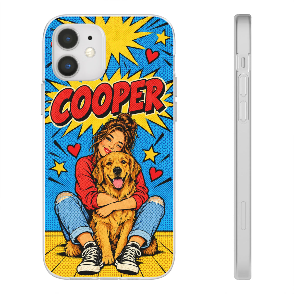 Funda de Celular Transparente Personalizada con tu Mascota — Foto Real o Diseño Ilustrado