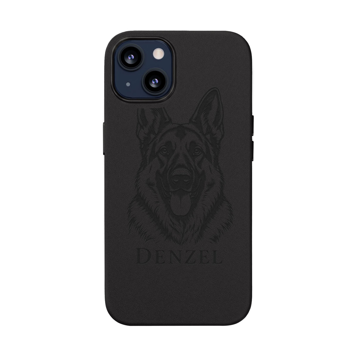 Funda de Celular de Cuero Grabada — Retrato de tu Mascota