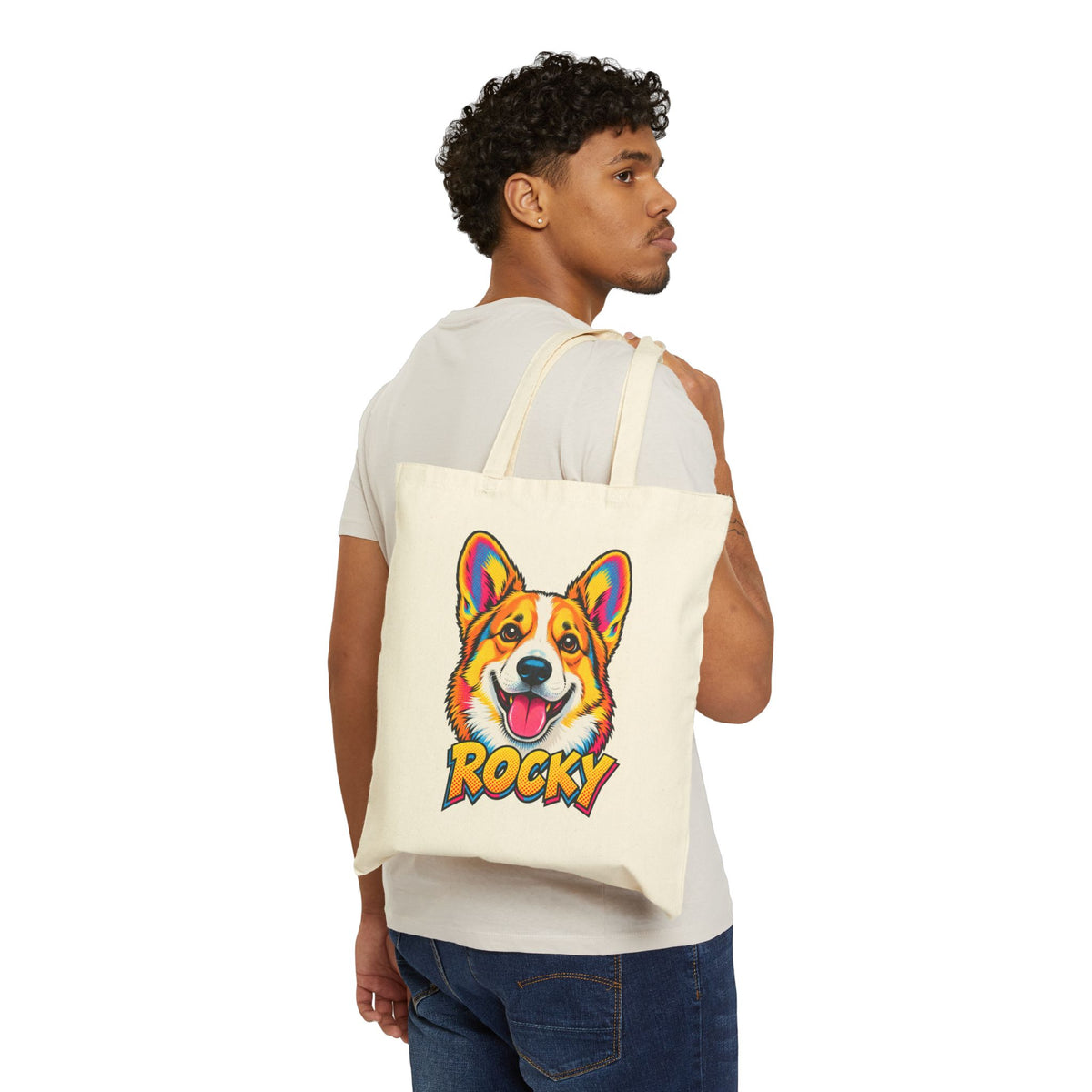 Bolsa Tote Personalizada con el Retrato de tu Mascota — Foto Real o Diseño Ilustrado