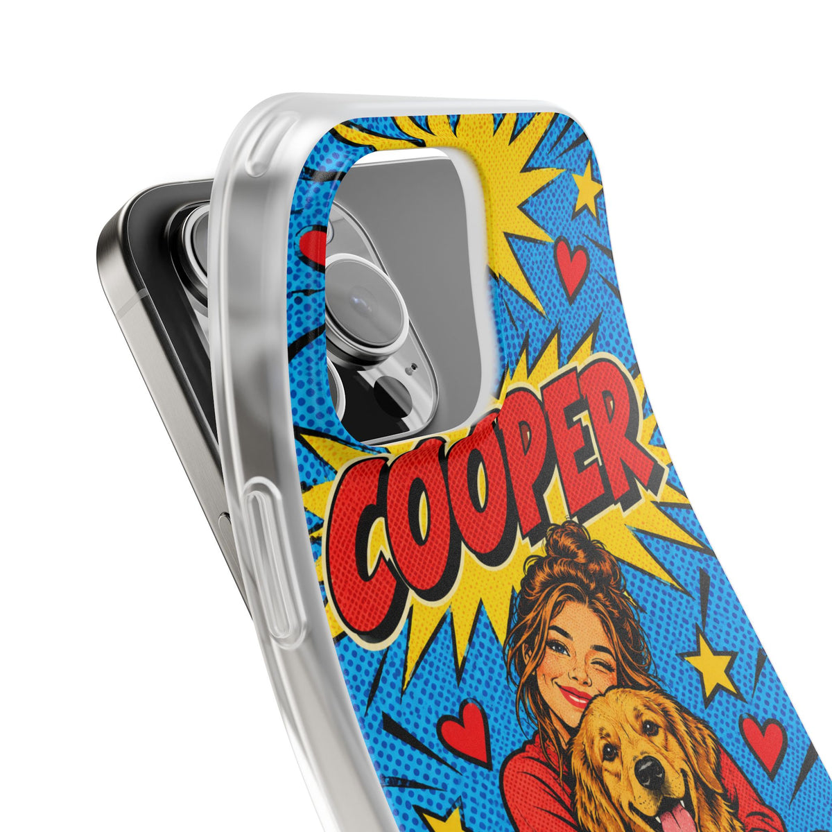 Funda de Celular Transparente Personalizada con tu Mascota — Foto Real o Diseño Ilustrado