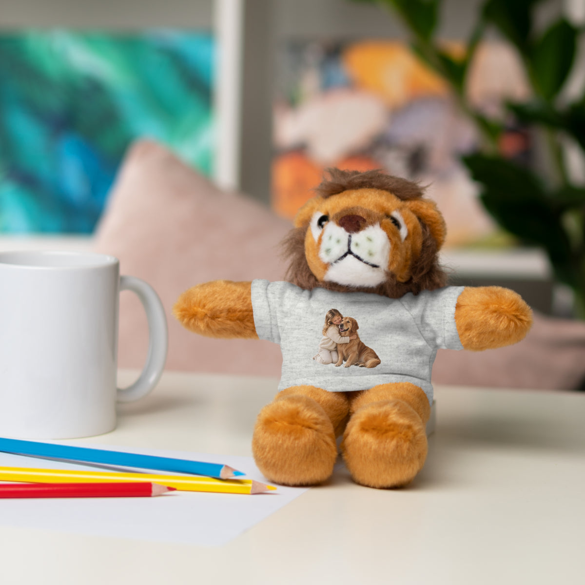 Peluche con Camiseta Personalizada — Foto de tu Mascota