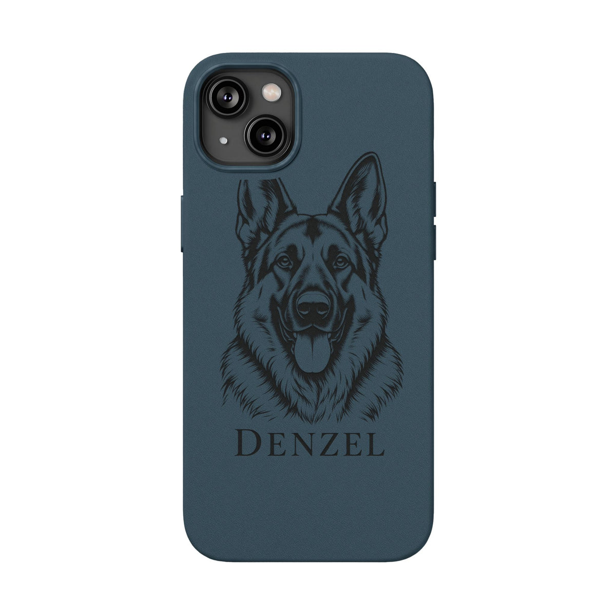Funda de Celular de Cuero Grabada — Retrato de tu Mascota