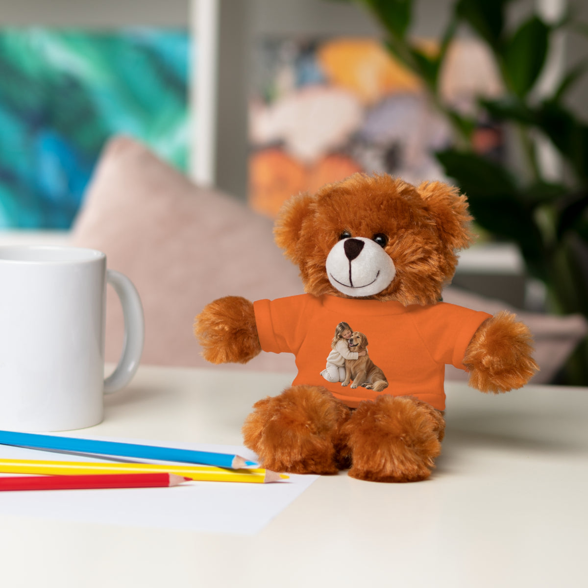 Peluche con Camiseta Personalizada — Foto de tu Mascota