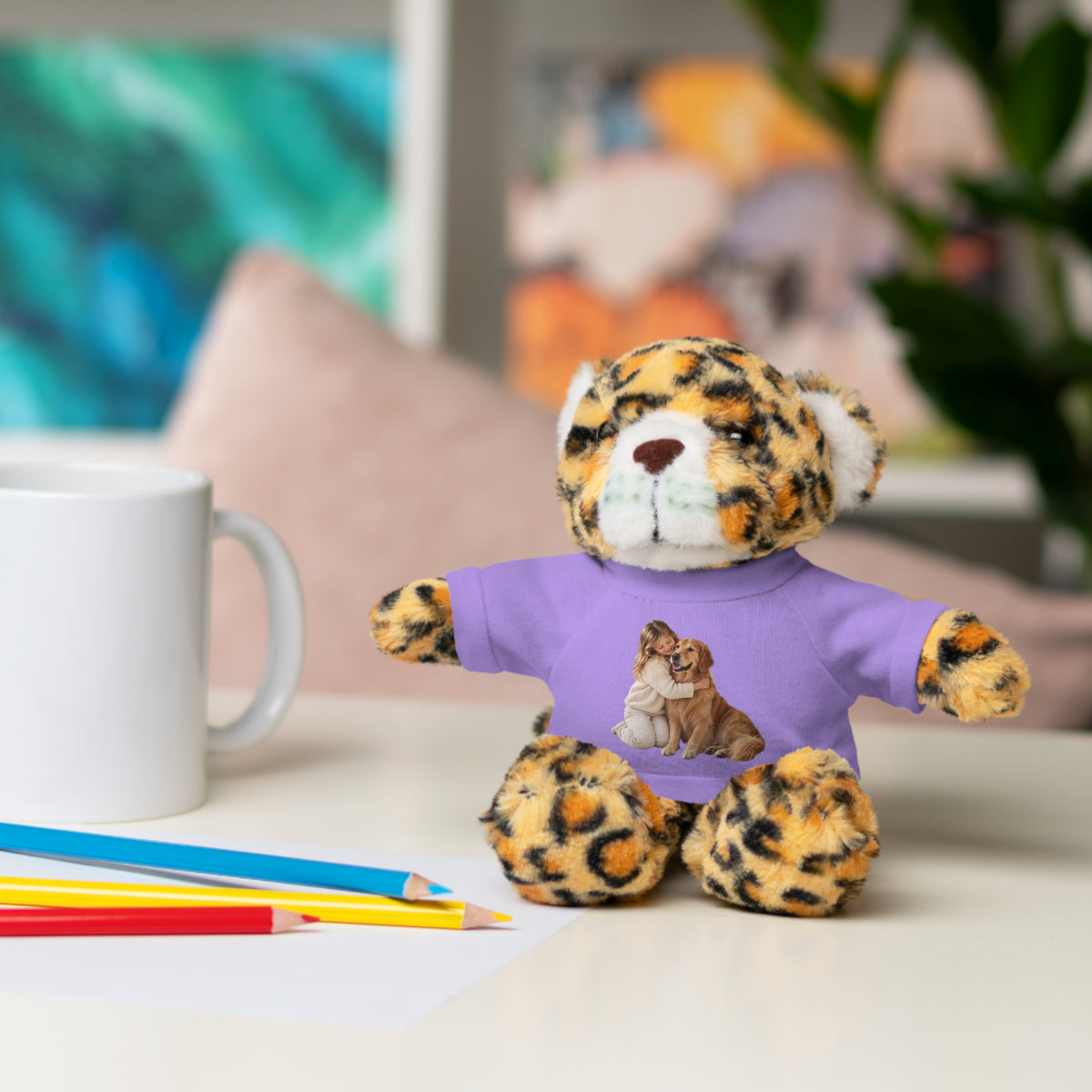 Peluche con Camiseta Personalizada — Foto de tu Mascota