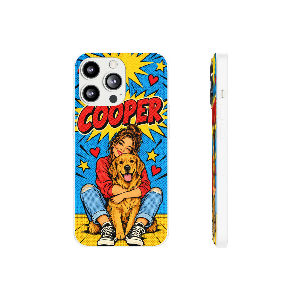 Funda de Celular Transparente Personalizada con tu Mascota — Foto Real o Diseño Ilustrado