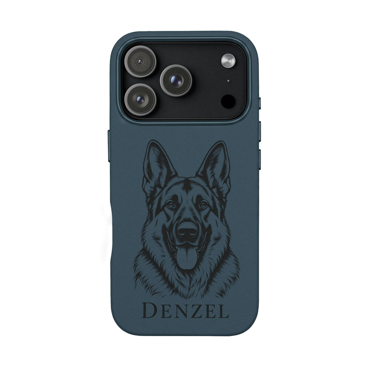 Funda de Celular de Cuero Grabada — Retrato de tu Mascota