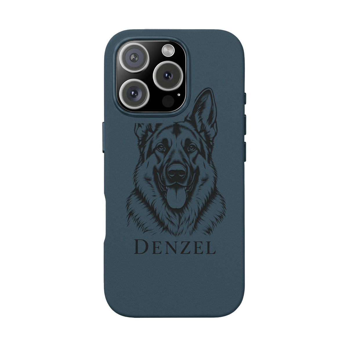Funda de Celular de Cuero Grabada — Retrato de tu Mascota