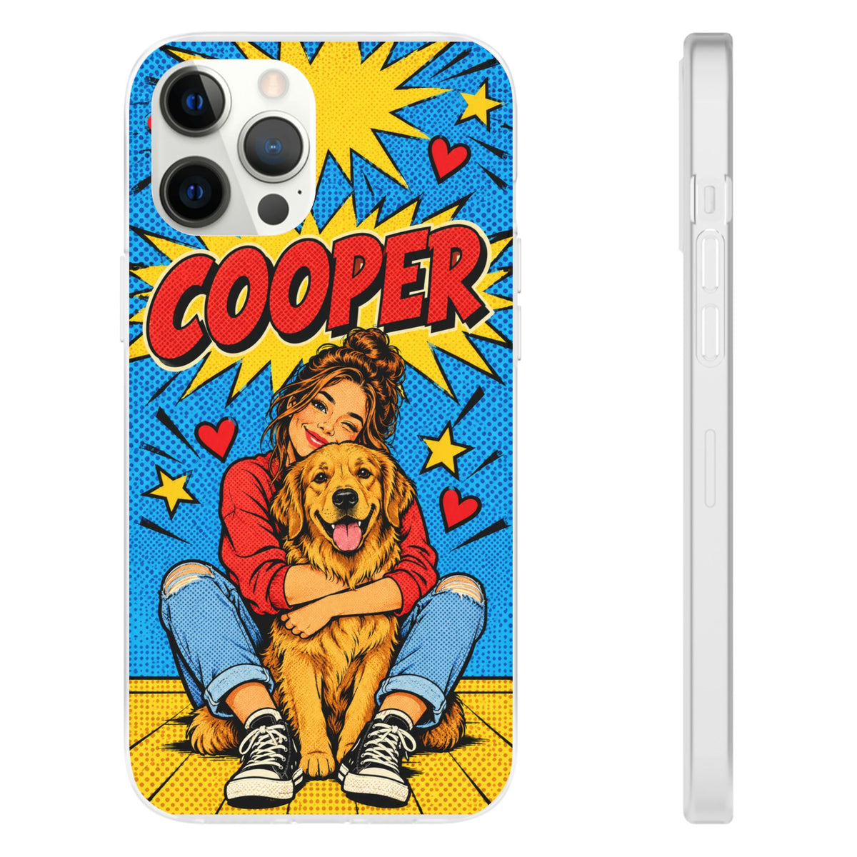 Funda de Celular Transparente Personalizada con tu Mascota — Foto Real o Diseño Ilustrado