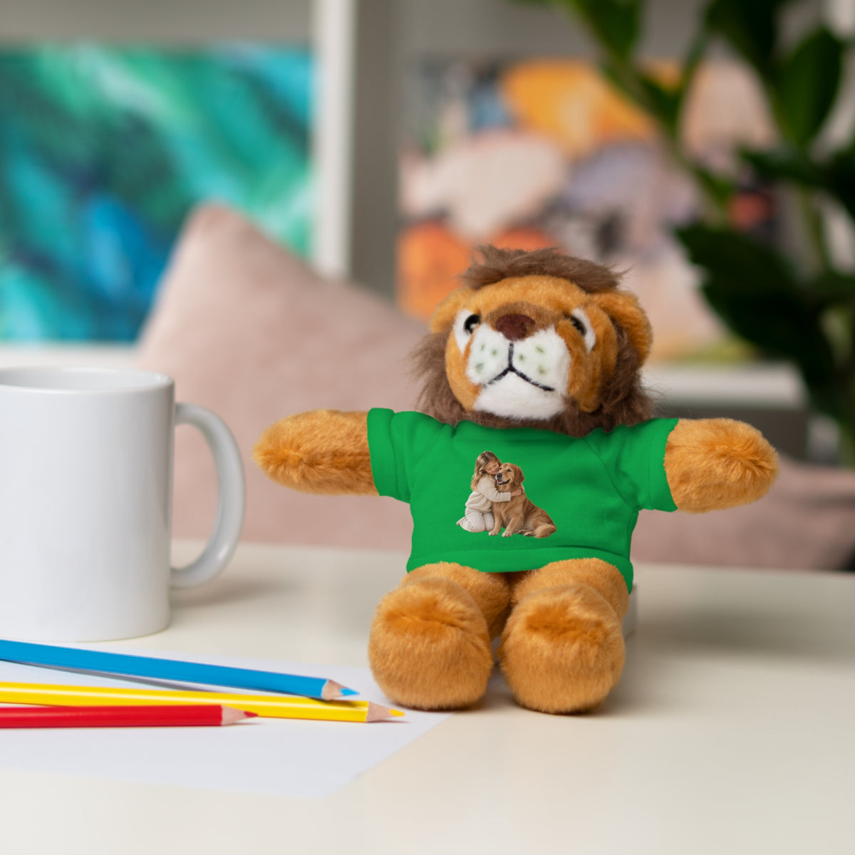 Peluche con Camiseta Personalizada — Foto de tu Mascota