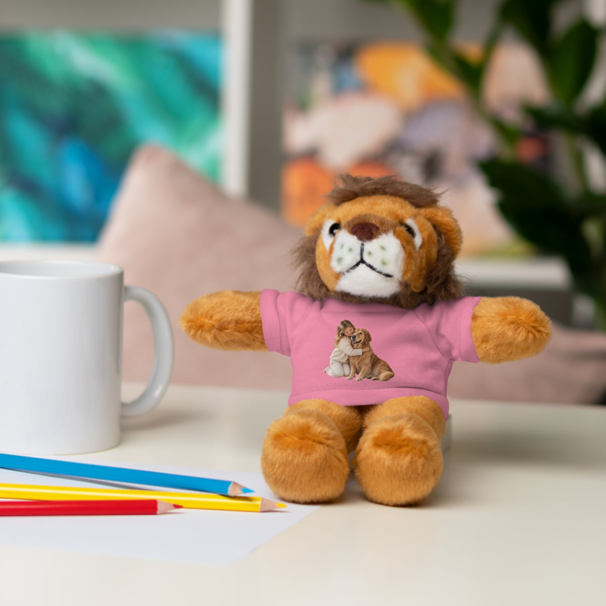 Peluche con Camiseta Personalizada — Foto de tu Mascota