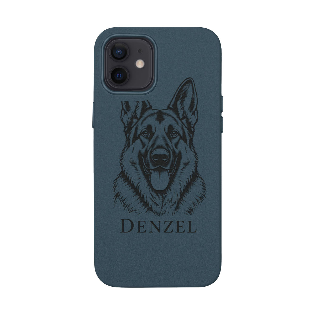 Funda de Celular de Cuero Grabada — Retrato de tu Mascota