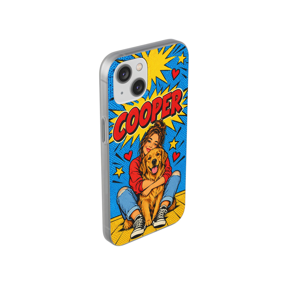 Funda de Celular Transparente Personalizada con tu Mascota — Foto Real o Diseño Ilustrado