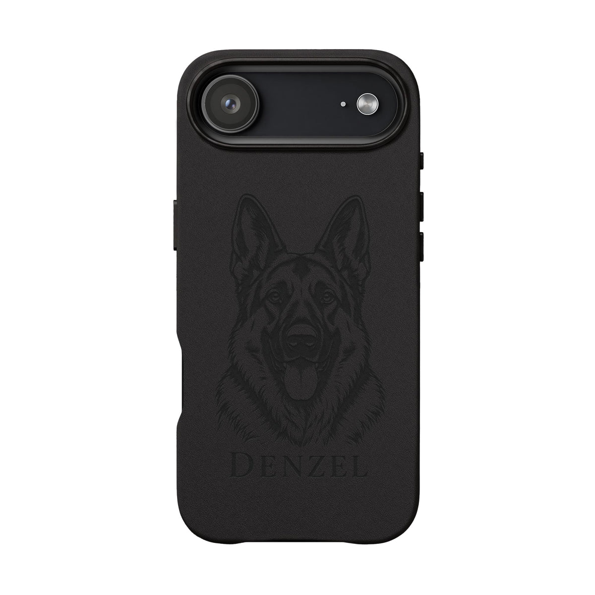 Funda de Celular de Cuero Grabada — Retrato de tu Mascota