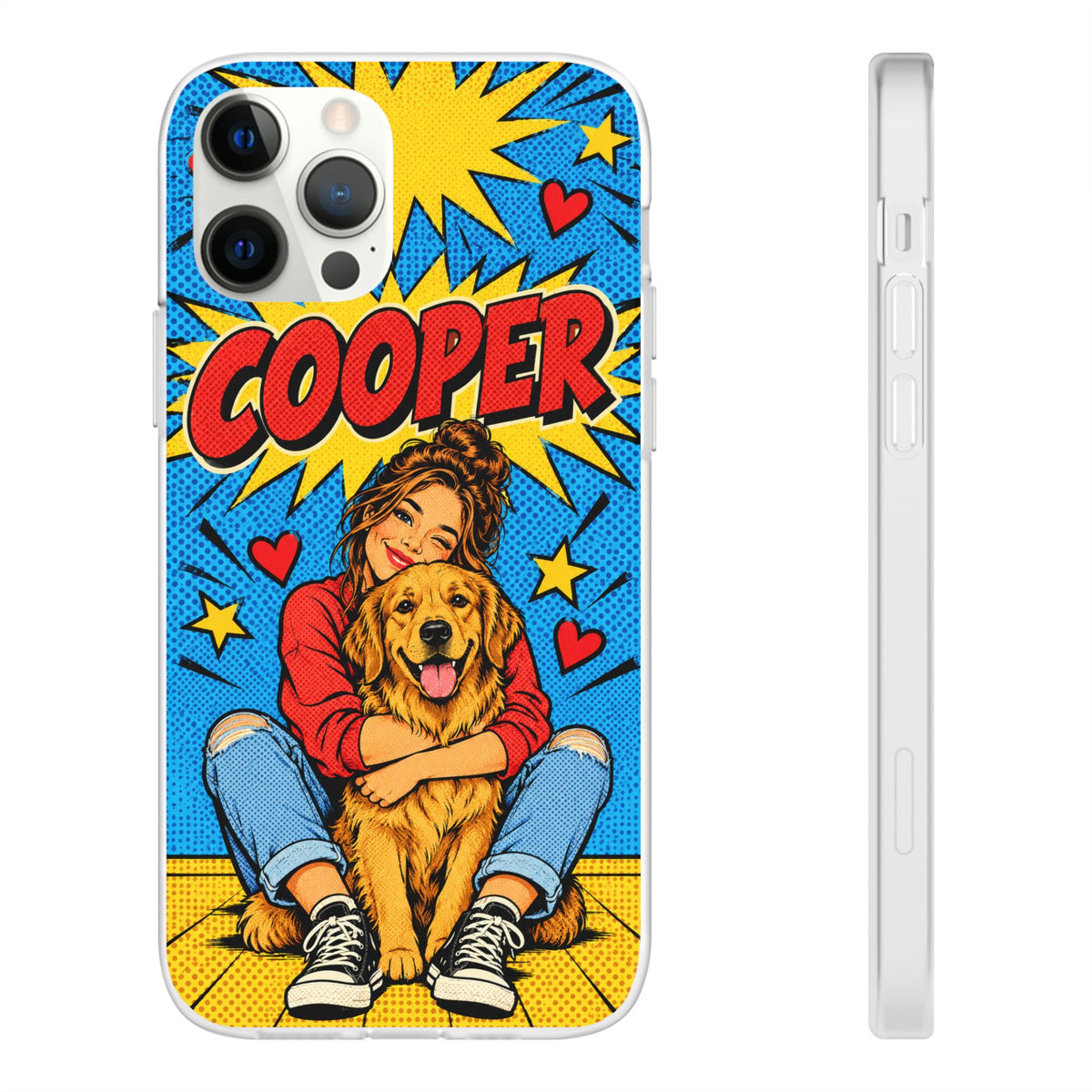 Funda de Celular Transparente Personalizada con tu Mascota — Foto Real o Diseño Ilustrado