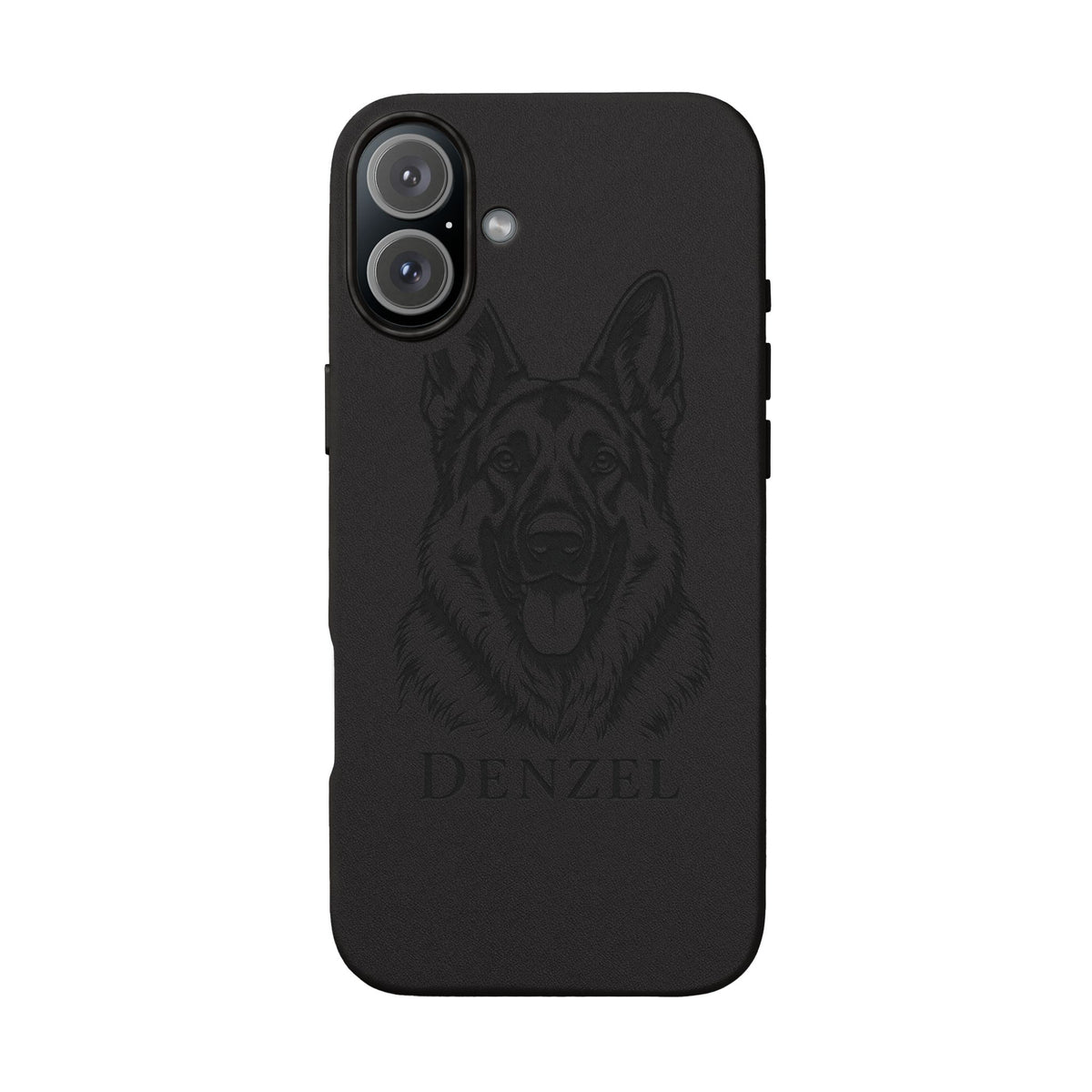 Funda de Celular de Cuero Grabada — Retrato de tu Mascota