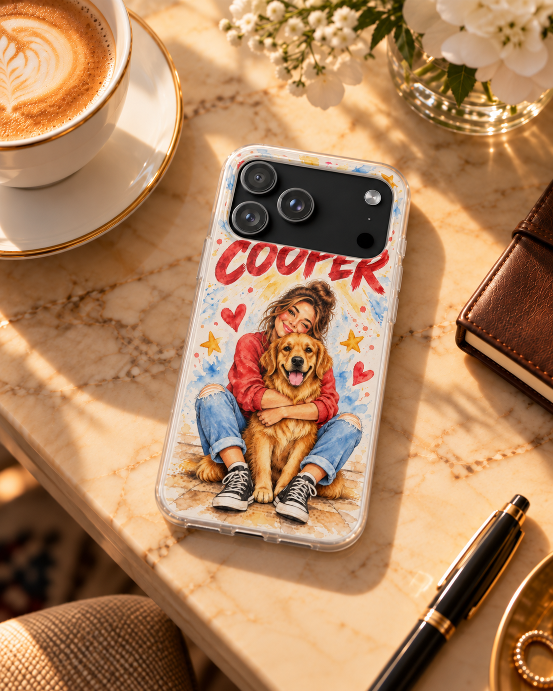 Funda de Celular Transparente Personalizada con tu Mascota — Foto Real o Diseño Ilustrado